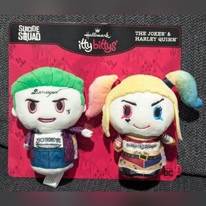 Hallmark Itty Bittys Joker & Harley Quinn Plush Duo NWT (Rare & Discontinued)